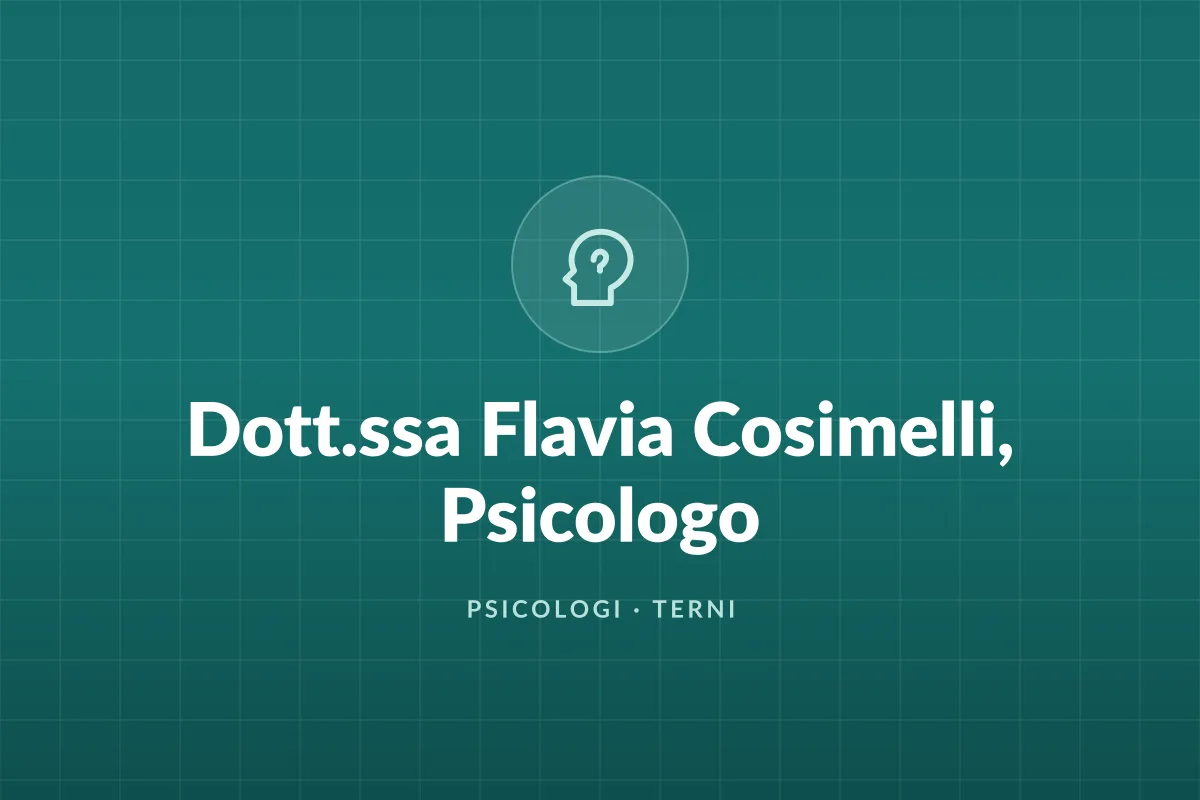 Dott.ssa Flavia Cosimelli, Psicologo