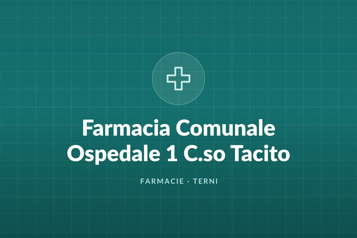 Farmacia Comunale Ospedale 1 C.so Tacito