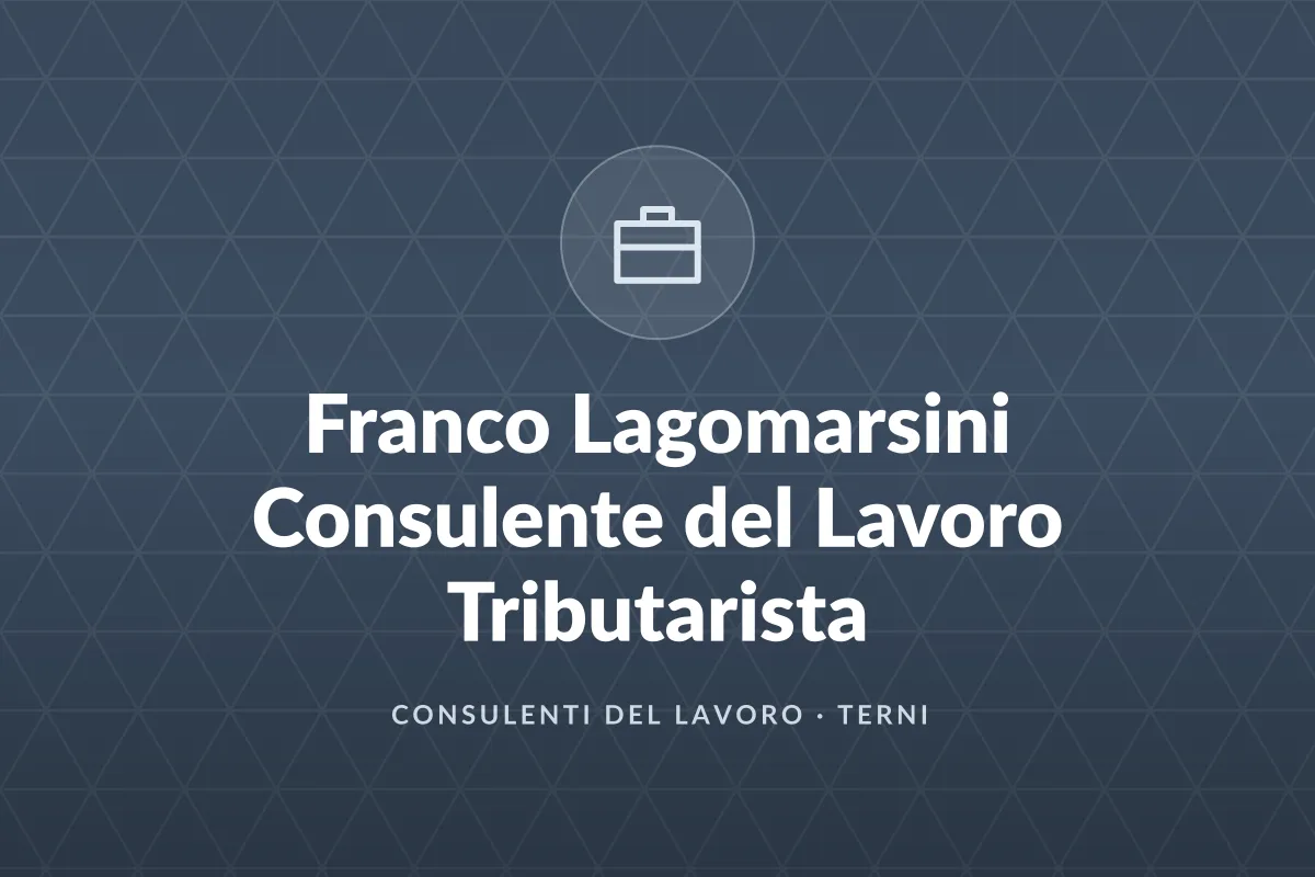 Franco Lagomarsini Consulente del Lavoro Tributarista