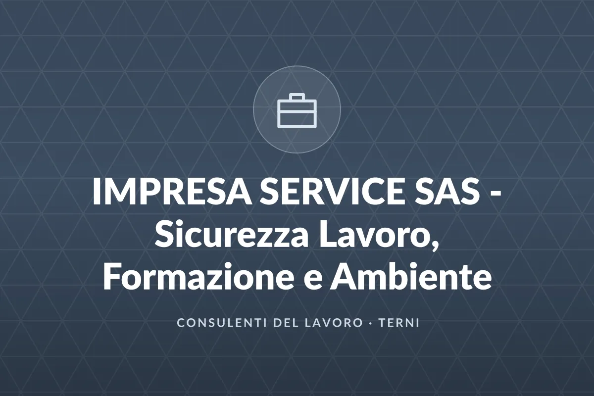 IMPRESA SERVICE SAS - Sicurezza Lavoro, Formazione e Ambiente