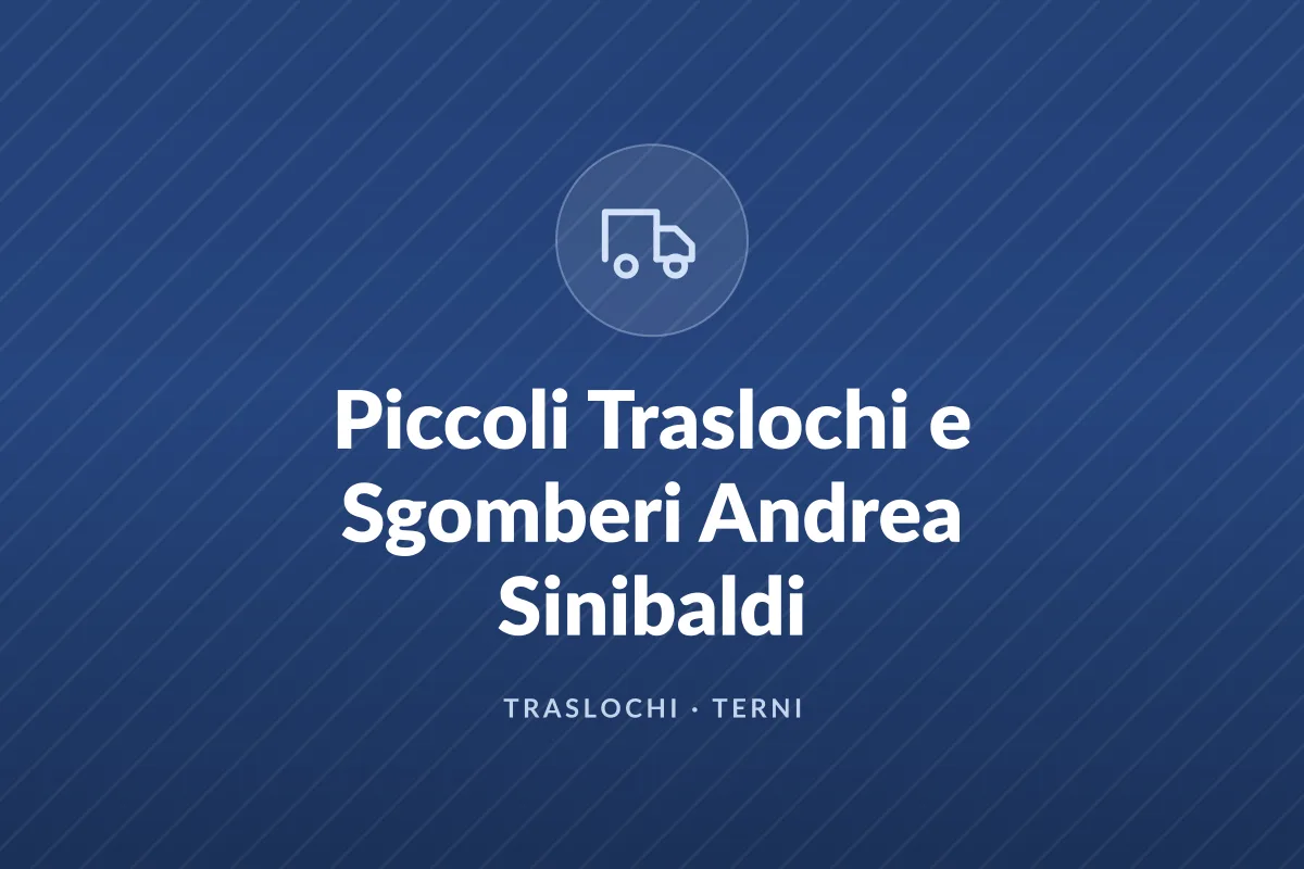Piccoli Traslochi e Sgomberi Andrea Sinibaldi