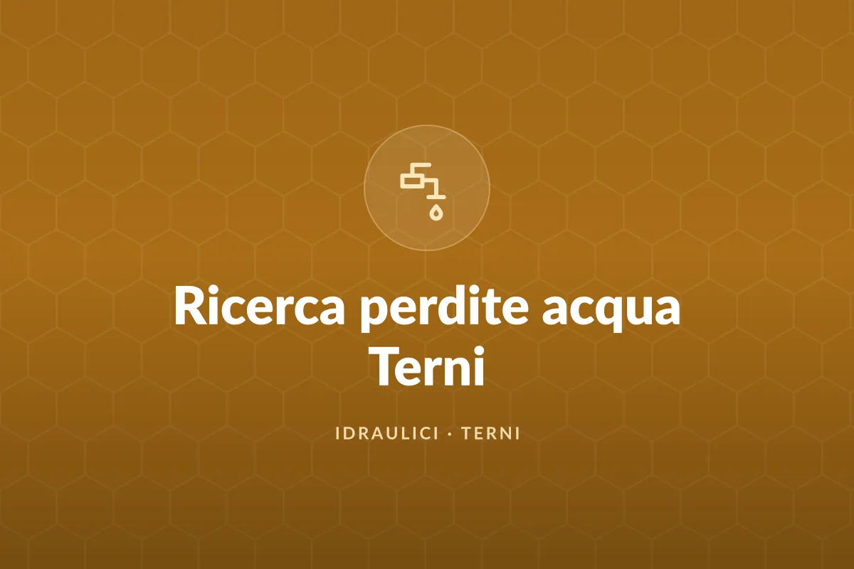 Ricerca perdite acqua Terni