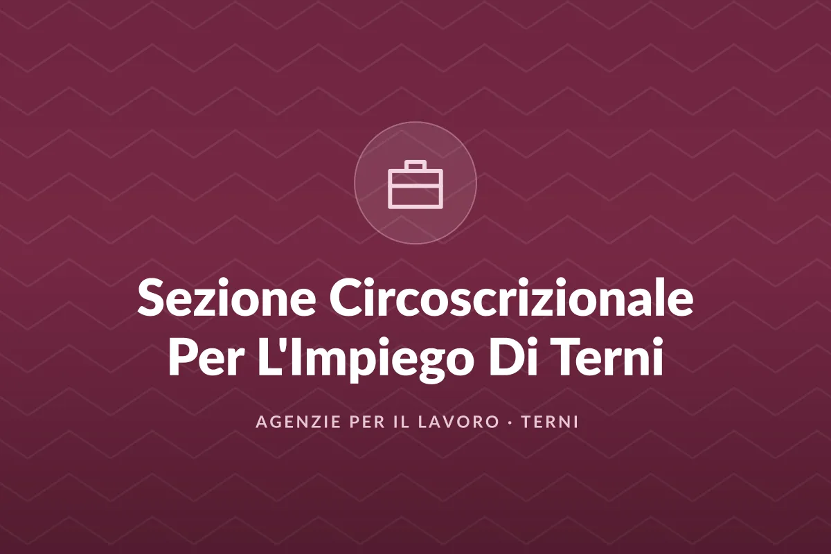 Sezione Circoscrizionale Per L'Impiego Di Terni