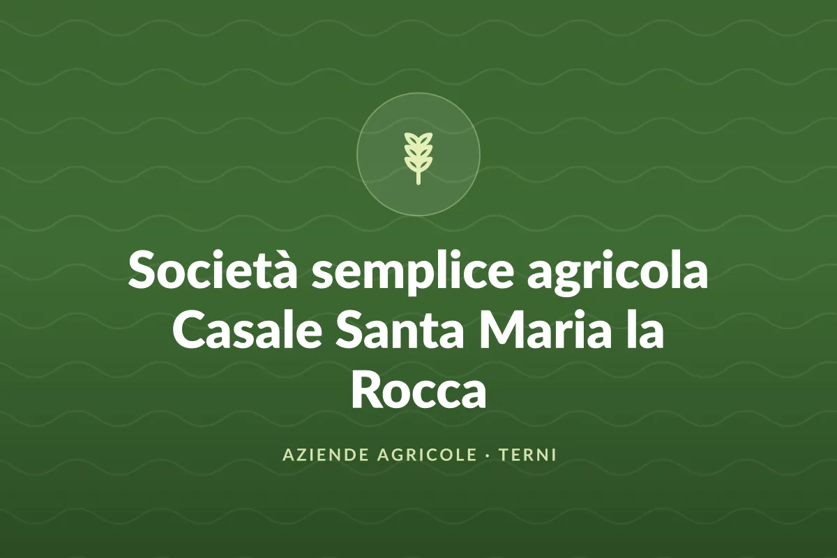 Società semplice agricola Casale Santa Maria la Rocca